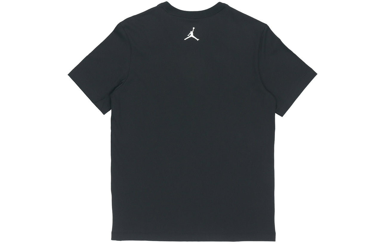 Air Jordan Running Training Casual Round Neck Cartoon Printing Short Sleeve Black DO1927-010