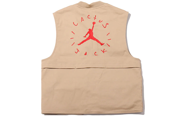 Air Jordan x Cactus Jack by Travis Scott Utility Vest 'Desert Khaki University Red' CW3169-201