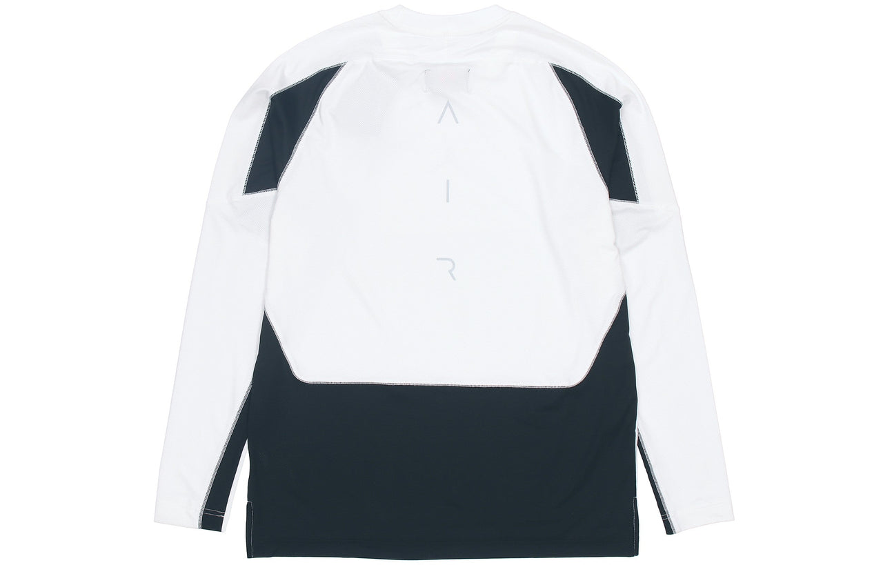 Air Jordan Jumpman Colorblock Quick Dry Round Neck Long Sleeves White CV2352-100