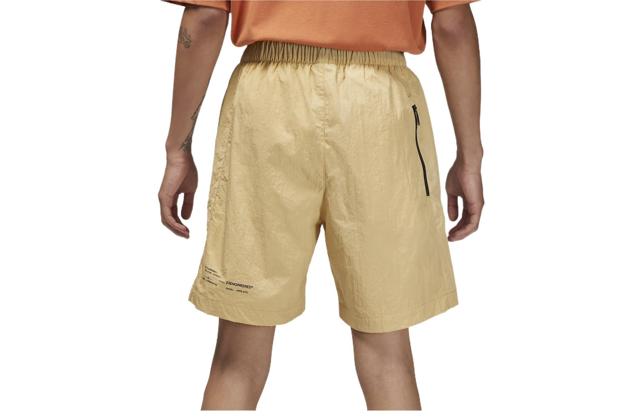 Air Jordan Solid Color Logo Woven Casual Shorts Yellow DQ7876-252