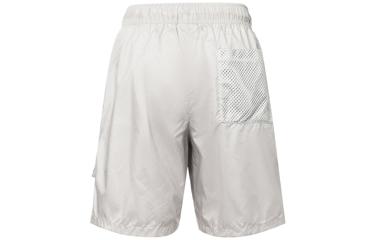 Air Jordan Jumpman Statement Pattern Printing Mesh Pocket Shorts Gray DM1407-012