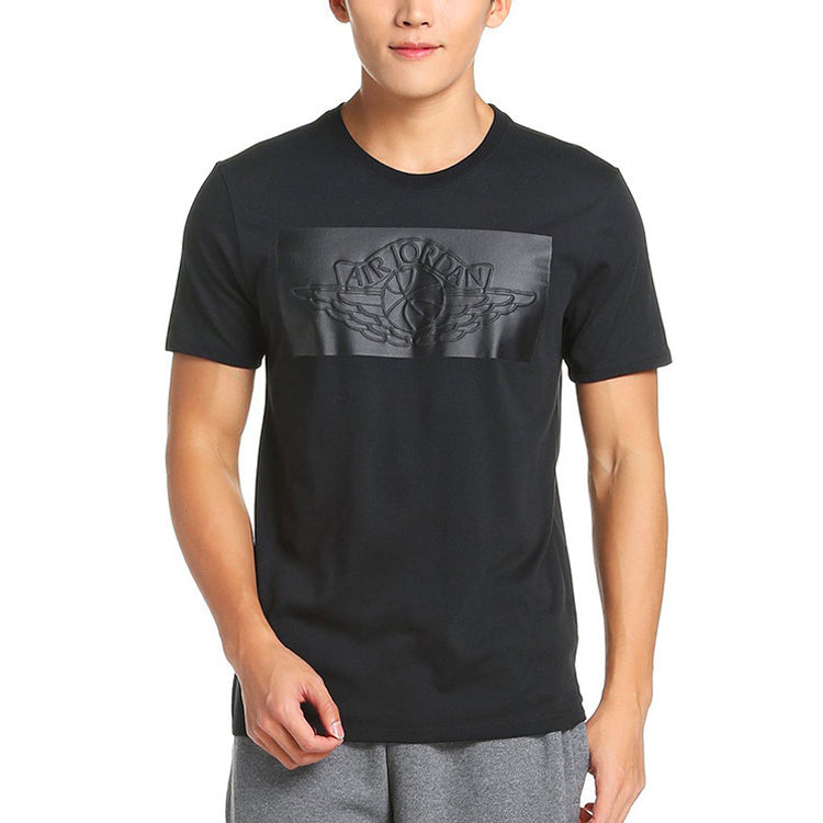 Air Jordan MENS Logo Print Crew-neck Short Sleeve Black 801055-010