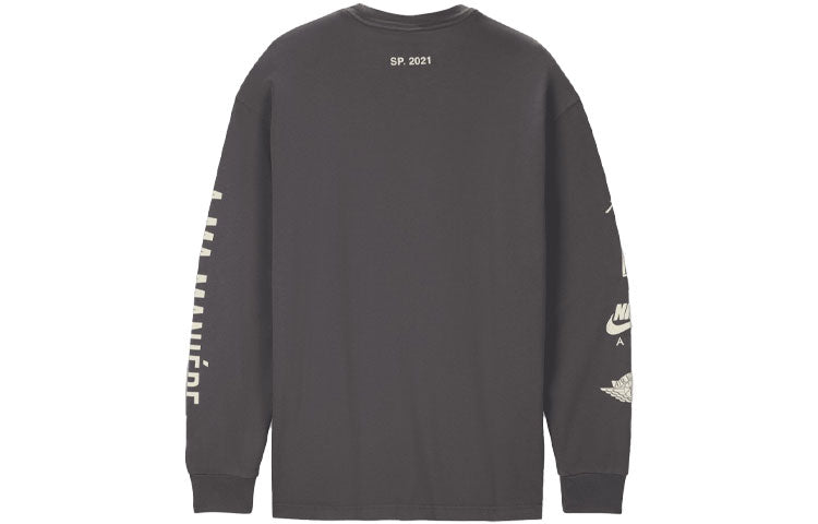 Air Jordan x A Ma Maniere Long Sleeves T-Shirt Asia Sizing 'Grey' CV3449-099