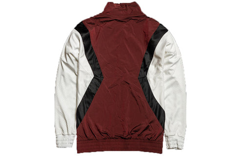 Air Jordan FLIGHT WARM-UP Jacket Logo Brown White Colorblock 'Brown White' AO0556-687