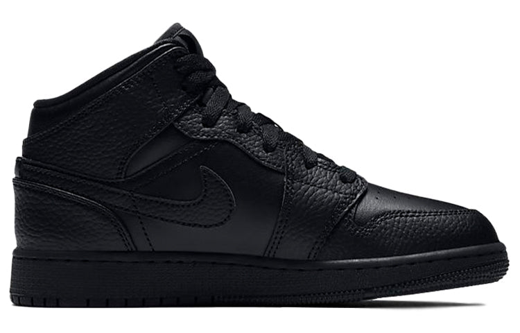 (GS) Air Jordan 1 Mid 'Triple Black' 2020 554725-091