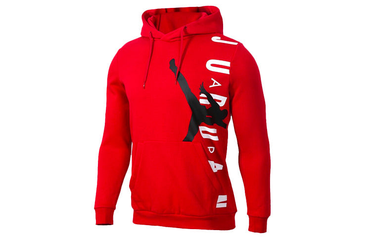 Air Jordan Large logo Fleece Lined Pullover Athleisure Casual Sports Basketball Red CD5871-687