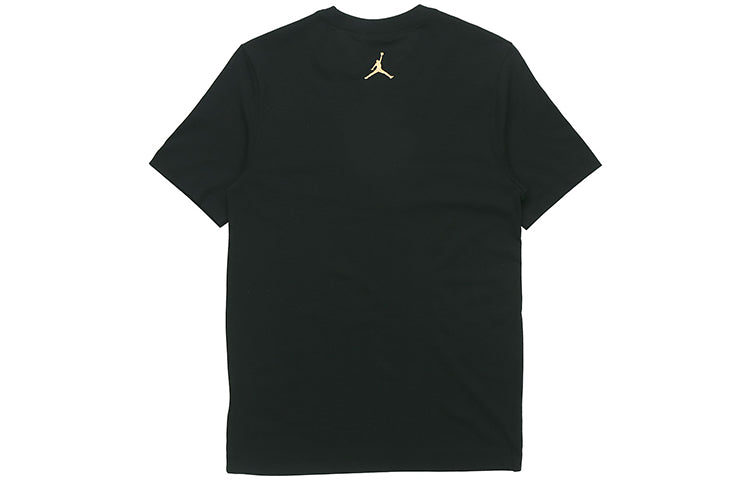 Air Jordan Jumpman Flying Man Logo Printing Short Sleeve Black CK1189-010