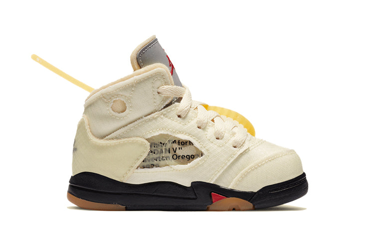 (TD) Air Jordan 5 x Off-White Retro SP 'Sail' CV4828-100