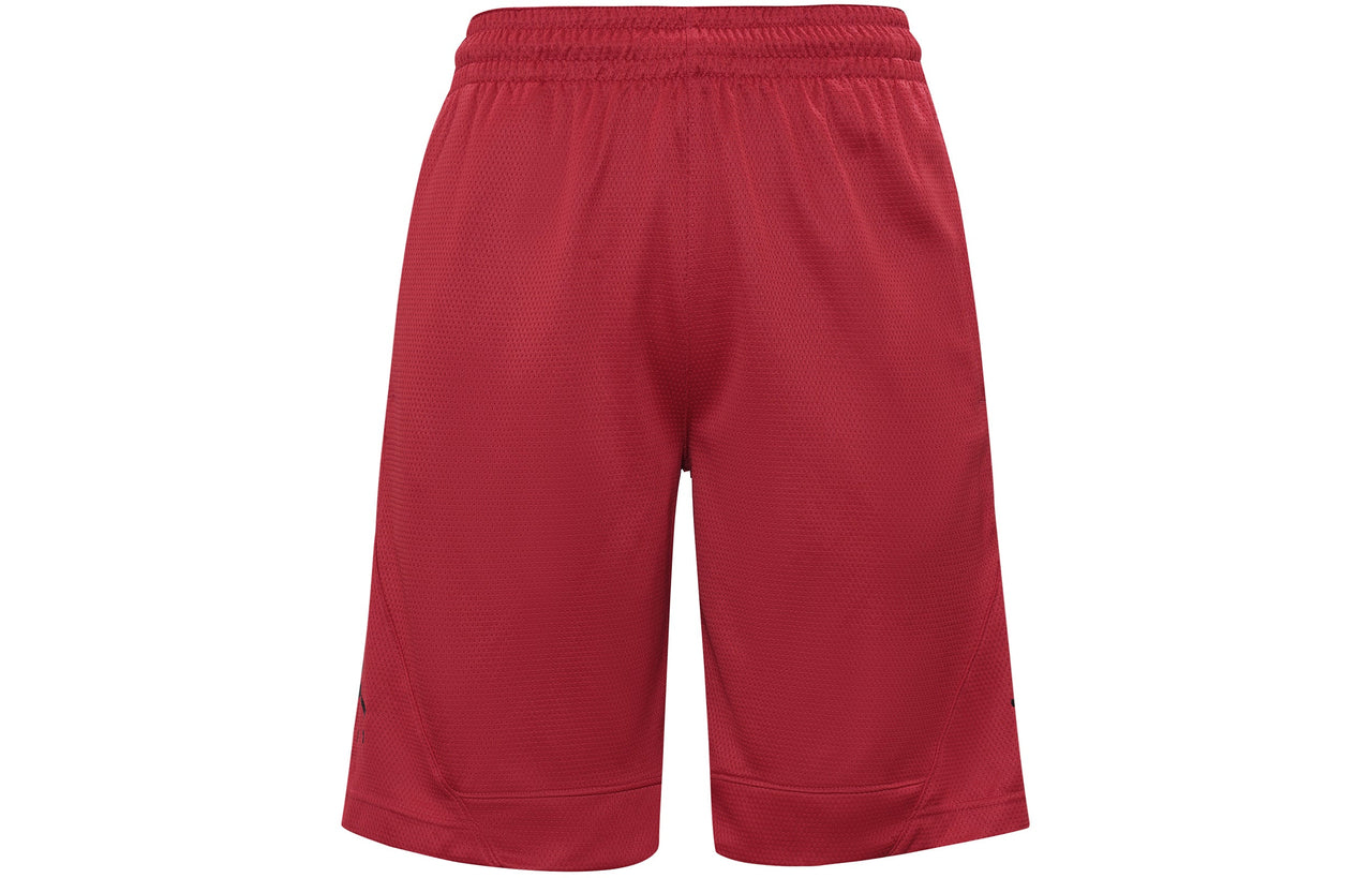 Air Jordan Rise Striped Triangle Logo Printing Quick Dry Knit Basketball Shorts Red BV5265-687