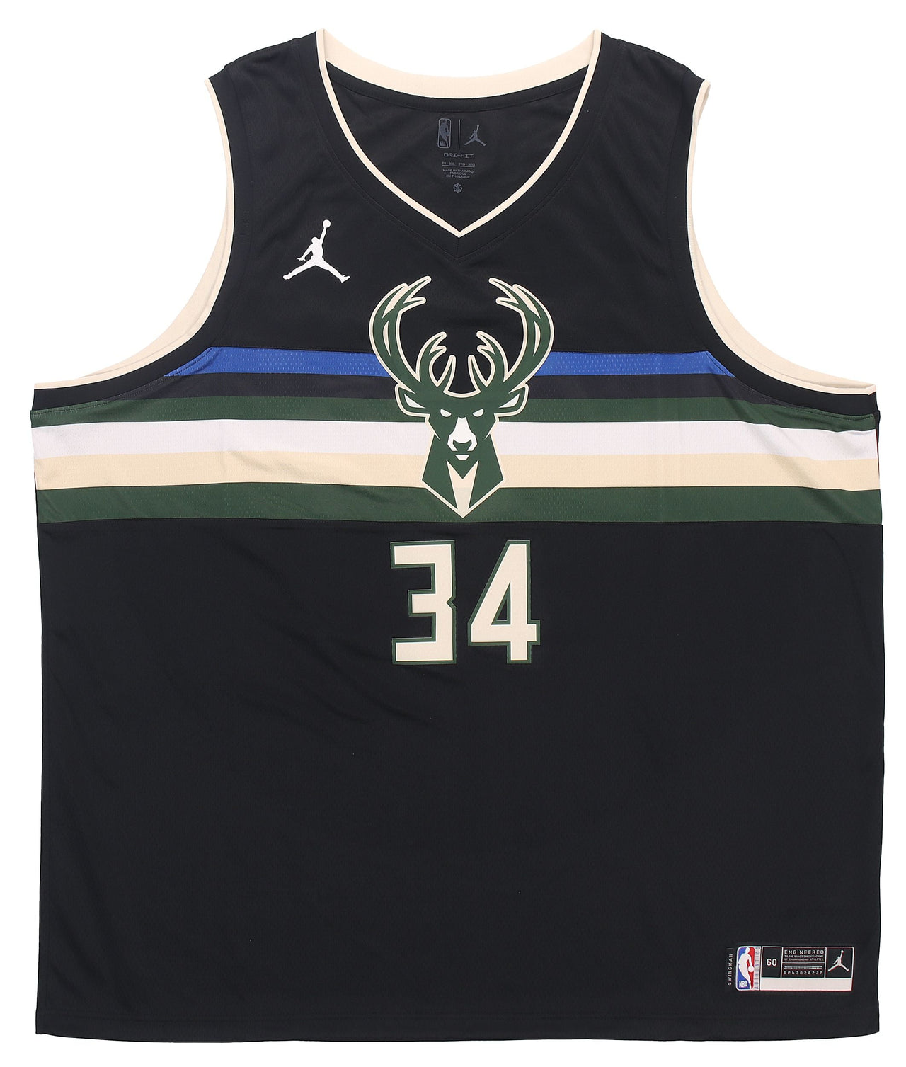 Air Jordan Giannis Antetokounmpo MILWAUKEE Bucks Statement Edition NBA Swingman Jersey 'Black' CV9484-010