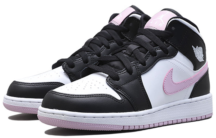 (GS) Air Jordan 1 Mid 'White Light Arctic Pink' 555112-103