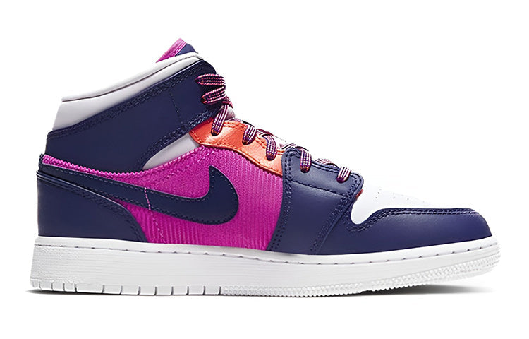 (GS) Air Jordan 1 Mid 'Fire Pink' 555112-602