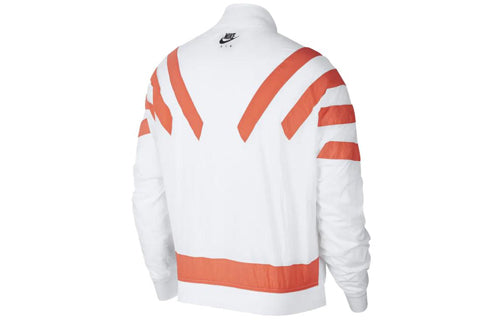 Air Jordan Srt Lgc Nylon Jacket Stripe Zipper Jacket 'White Red' BV5406-100