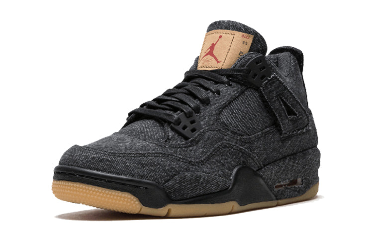 (GS) Air Jordan 4 Retro x Levi's 'Black Denim' AQ9103-001