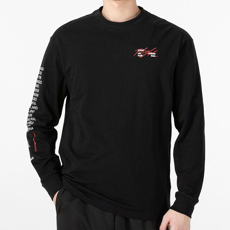 Air Jordan Round Neck Pullover Long Sleeves T-Shirt Men's Black DM0847-010