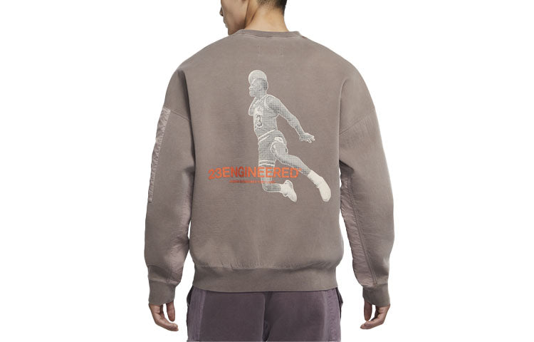 Air Jordan 23 Engineered Casual Knitted Turtleneck Sweater For Men Brown/Gray DD0849-229