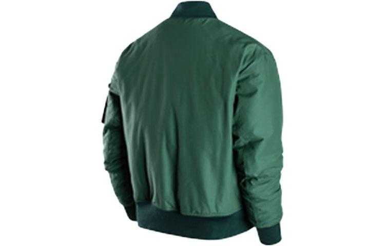 Men's Air Jordan Essentials Ma-1 Reversible Aviator Woven Padded Clothes Green Jacket DA9797-333