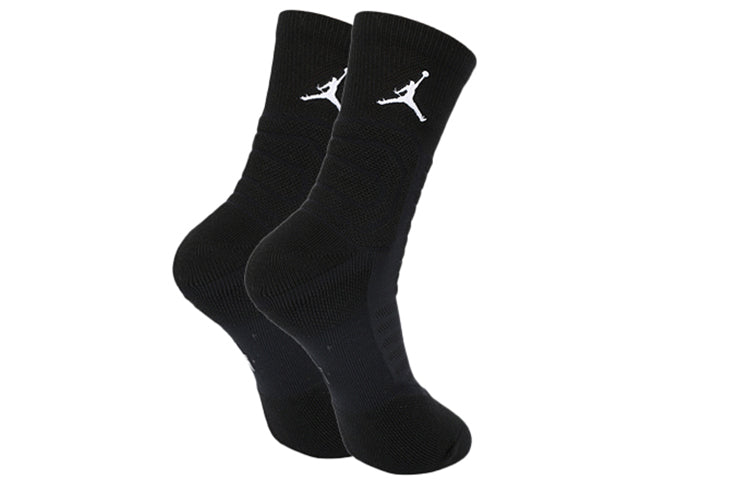 Air Jordan Ultimate Flight 2.0 Flying Man Logo Basketball Training Mid Tops Socks Black SX5855-011