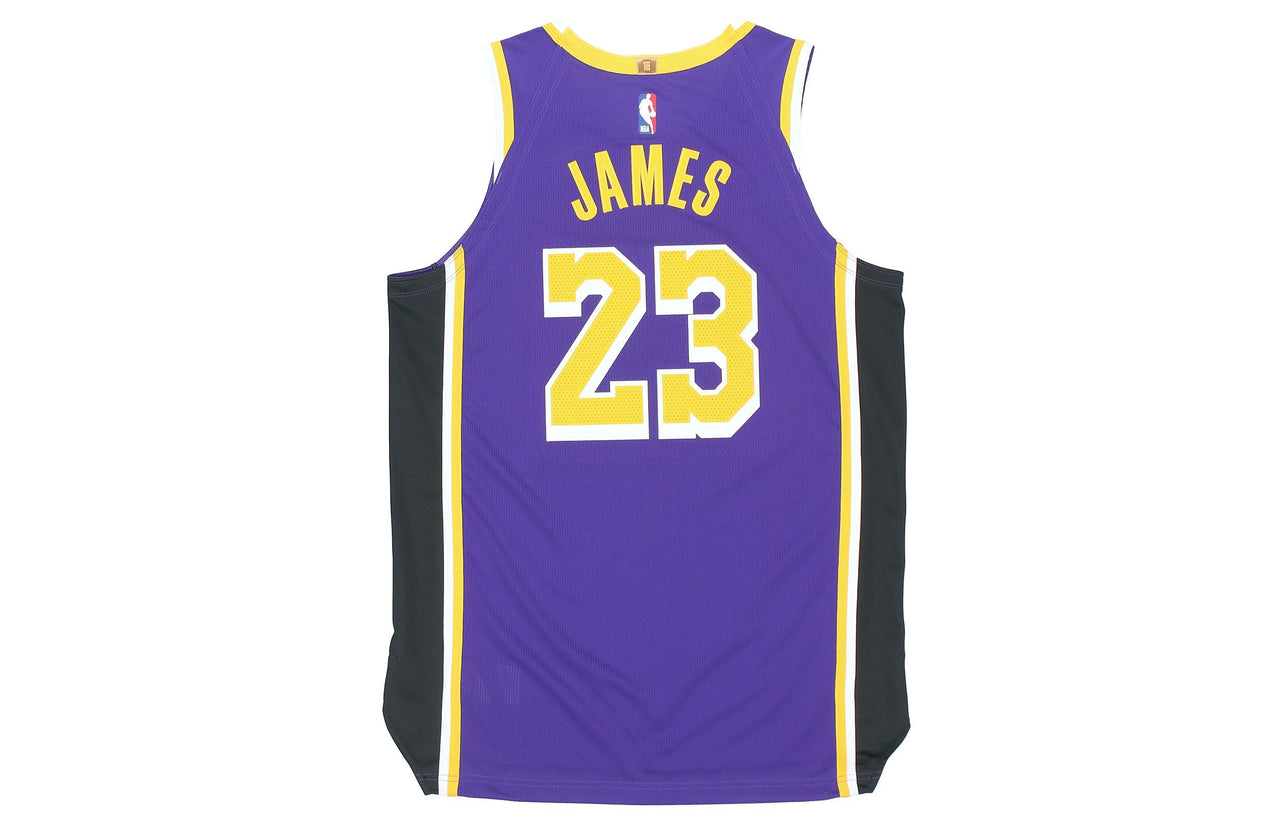 Air Jordan NBA Basketball game Jersey AU Player Edition Los Angeles Lakers LeBron James No. 23 Purple CV8856-511