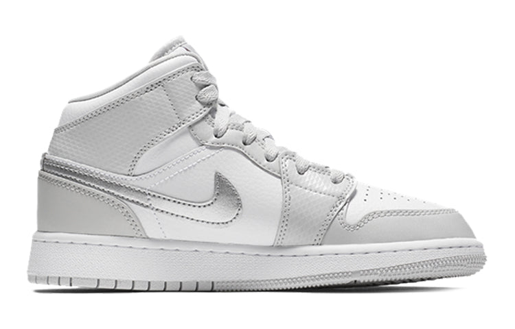 (GS) Air Jordan 1 Retro Mid 'Grey Fog' 555112-012