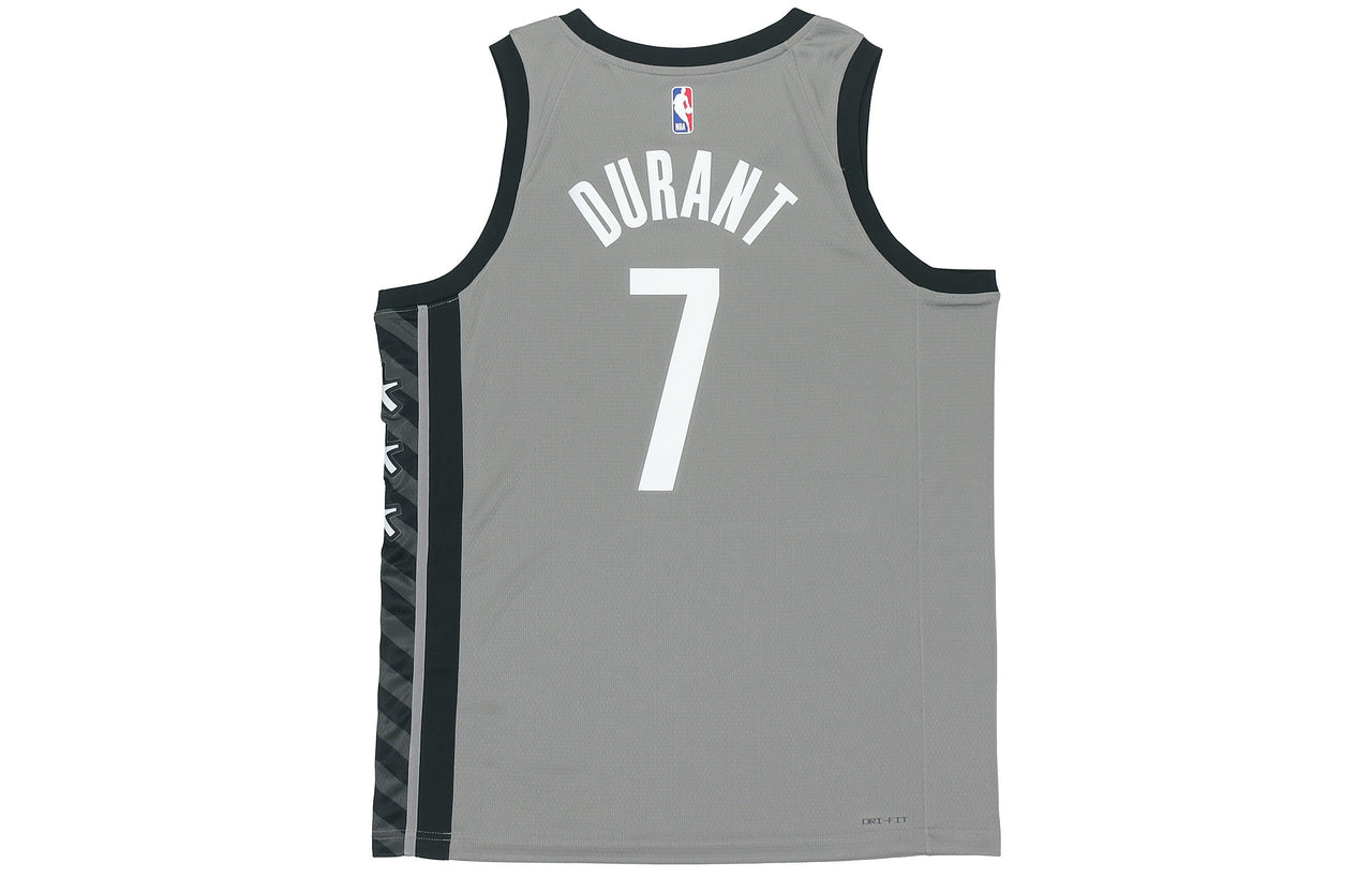 Air Jordan NBA Sports Basketball Vest 2020 Season Brooklyn Nets Durant 7 Jersey Gray CV9469-005