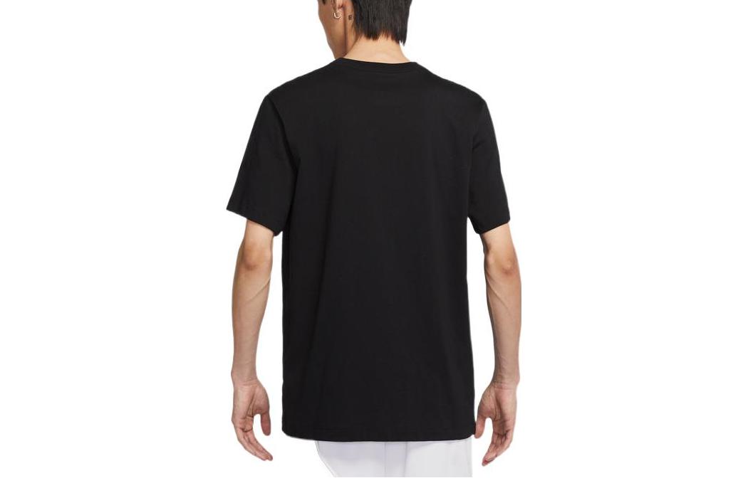 Air Jordan Alphabet Logo Pattern Printing Round Neck Casual Short Sleeve Black DN1445-010