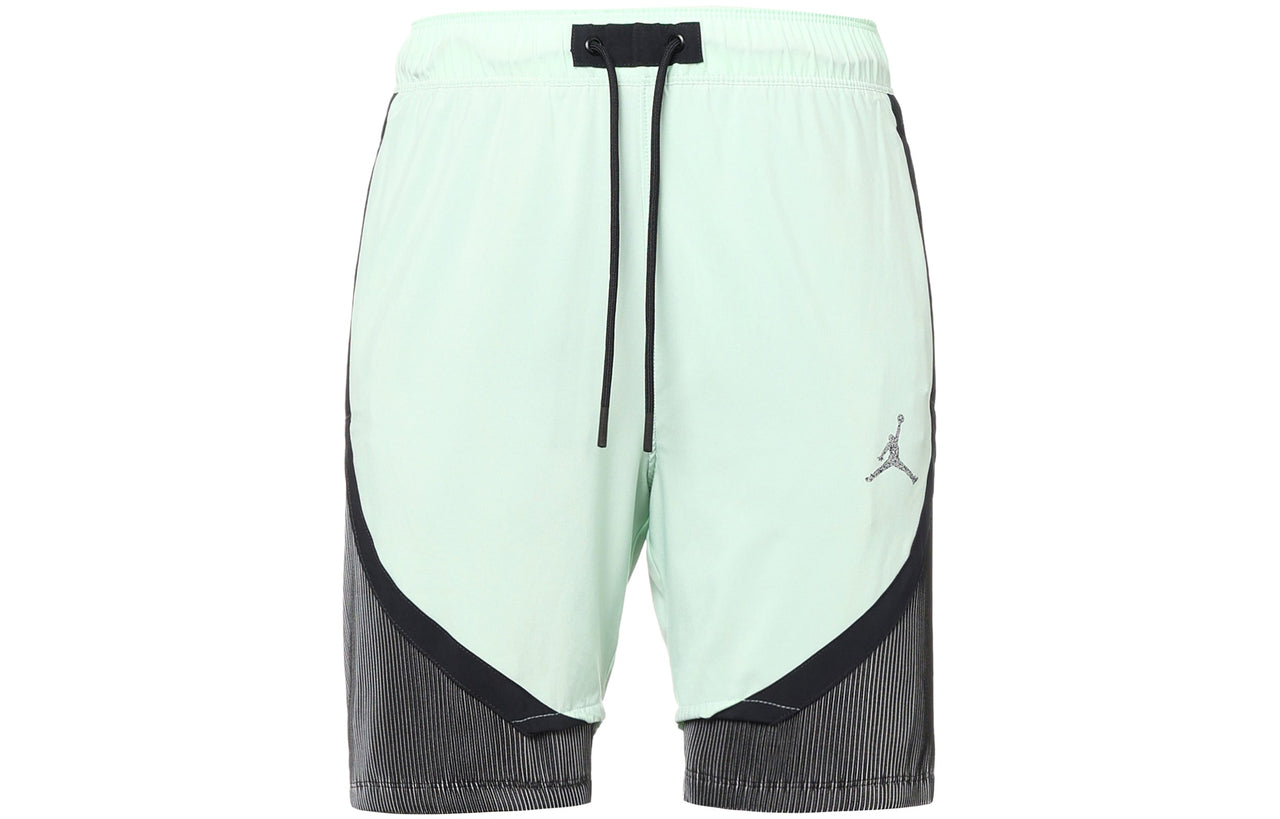 Men's Air Jordan Logo Micro Mark Lacing Colorblock Casual Shorts Mint Green DM1830-379