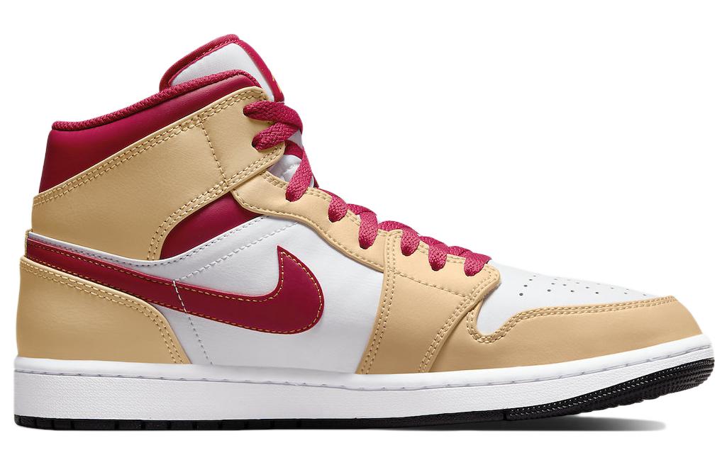 Air Jordan 1 Mid 'Light Curry Cardinal Red' 554724-201