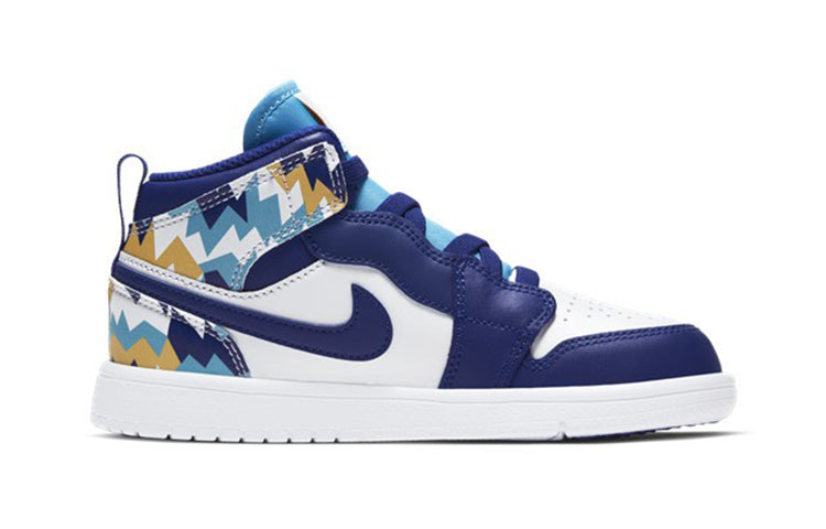 (PS) Air Jordan 1 Mid ALT 'White Blue' AT4612-105