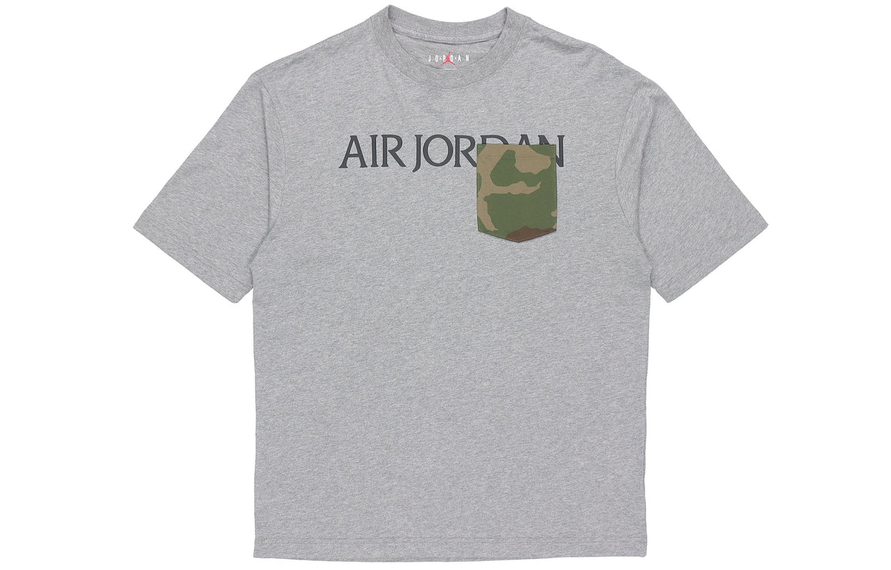 Air Jordan Camo Mashup Pocket Short Sleeve Gray CZ0595-091