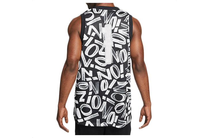 Air Jordan Dri-FIT Zion Letter Printed Basketball Sports Net Ventilate Quick-dry Vest Men's Black DH0595-010