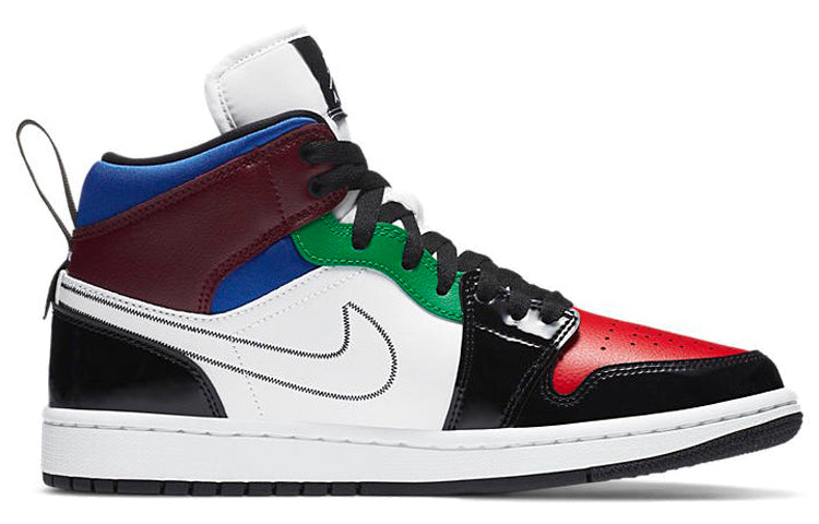 (WMNS) Air Jordan 1 Mid SE 'Black White Multi-Color' DB5454-001