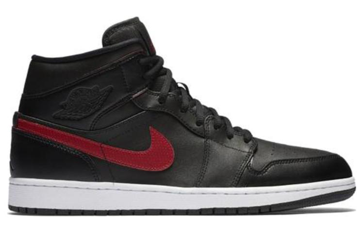 (GS) Air Jordan 1 Retro Mid 'Black Gym Red' 554725-009