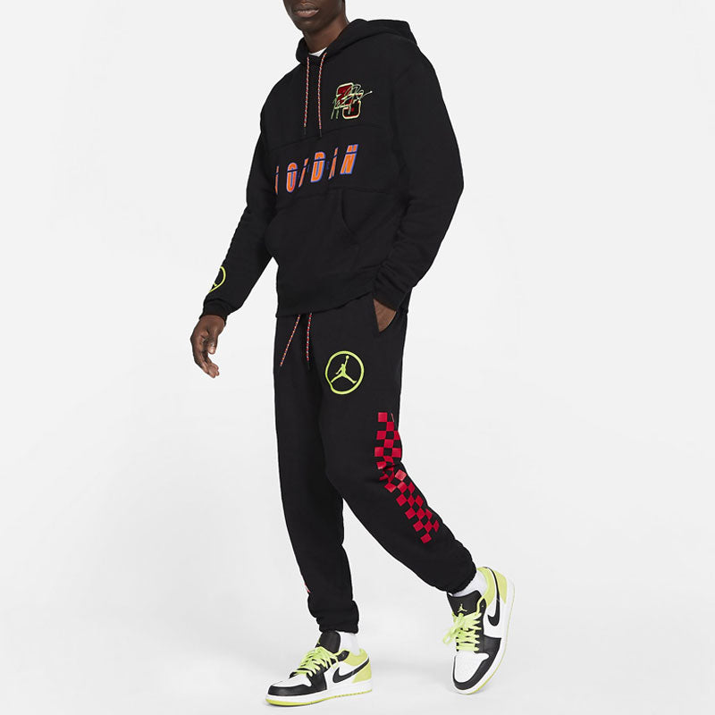 Air Jordan Logo Print Basketball Hoodies 'Black' CV2744-010