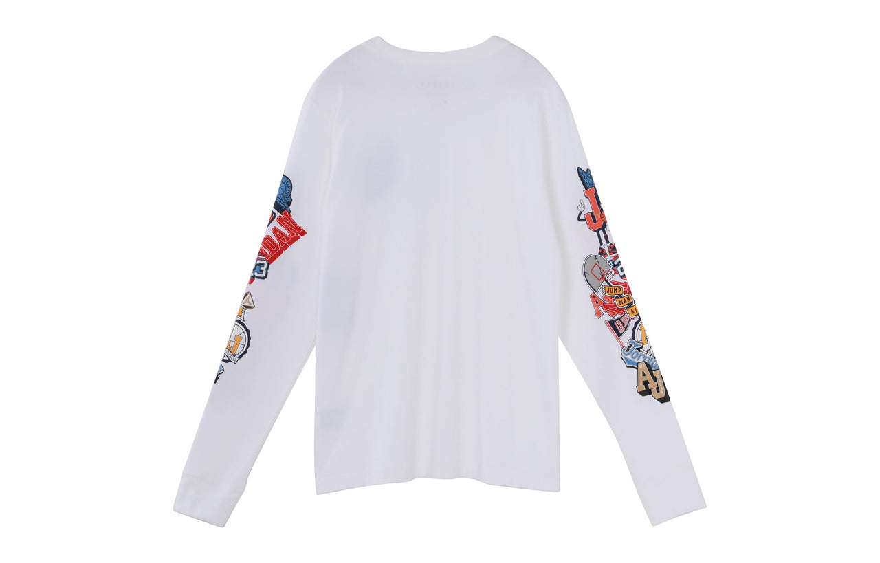 Air Jordan Printing Casual Sports Long Sleeves White CV3408-100