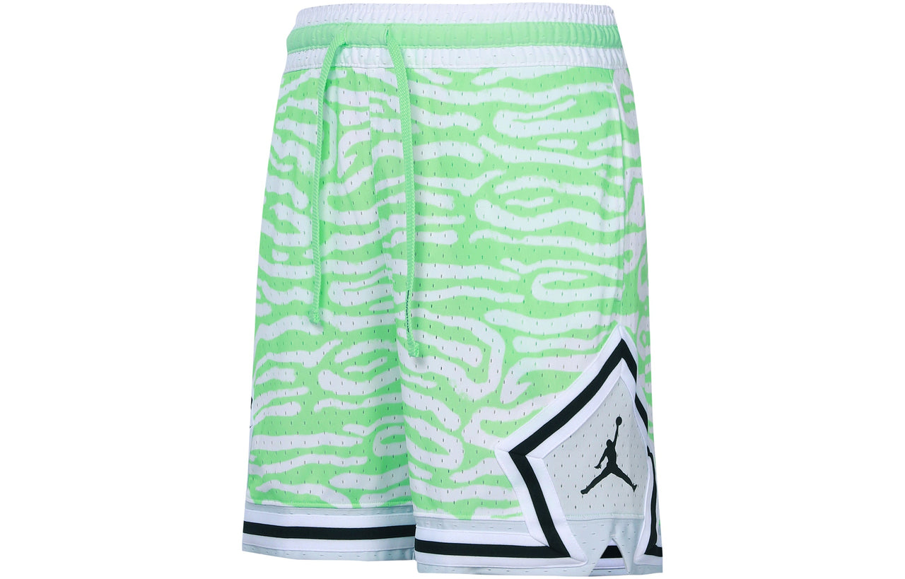 Air Jordan Dri-FIT Sport Bc Diamond Casual Sports Breathable Stripe Shorts Mint Green DM2819-379