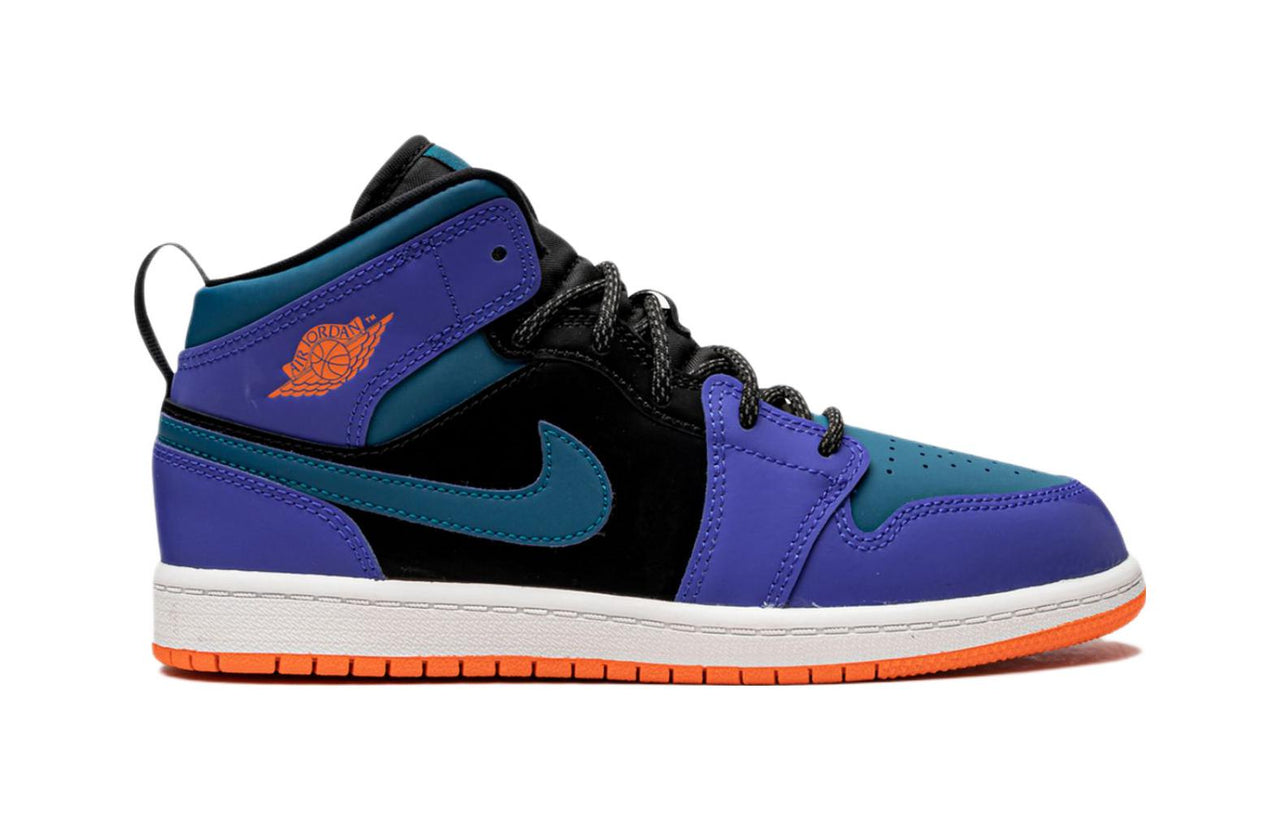 (PS) Air Jordan 1 Mid 'Racer Blue Green Abyss' 640734-440