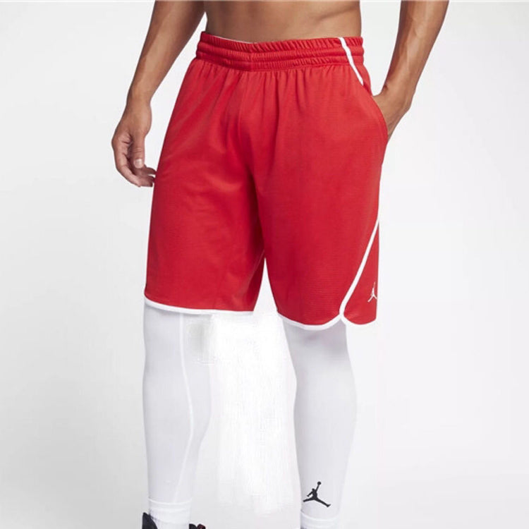 Air Jordan Flight Solid Color Side Breathable Basketball Sports Shorts Red 865851-657