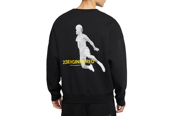 Air Jordan Casual Knitted Crew Neck Basketball Jumper Sweater For Men Black DD3899-010