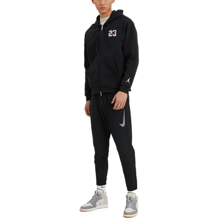 Air Jordan Solid Color Alphabet Jacket Men's Black DR6424-010