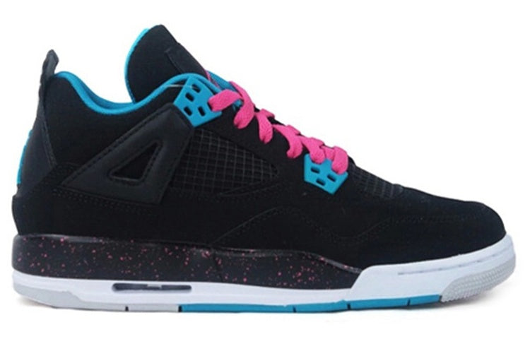 (GS) Air Jordan 4 Retro 'Black Vivid Pink' 487724-019