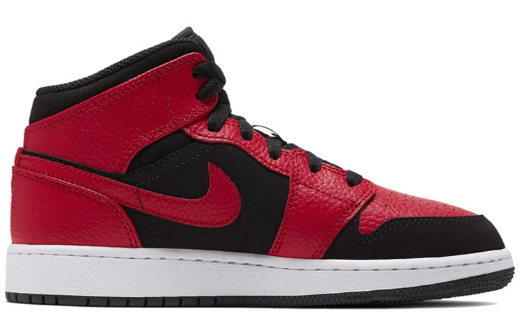 (GS) Air Jordan 1 Mid 'Black Gym Red' 554725-054