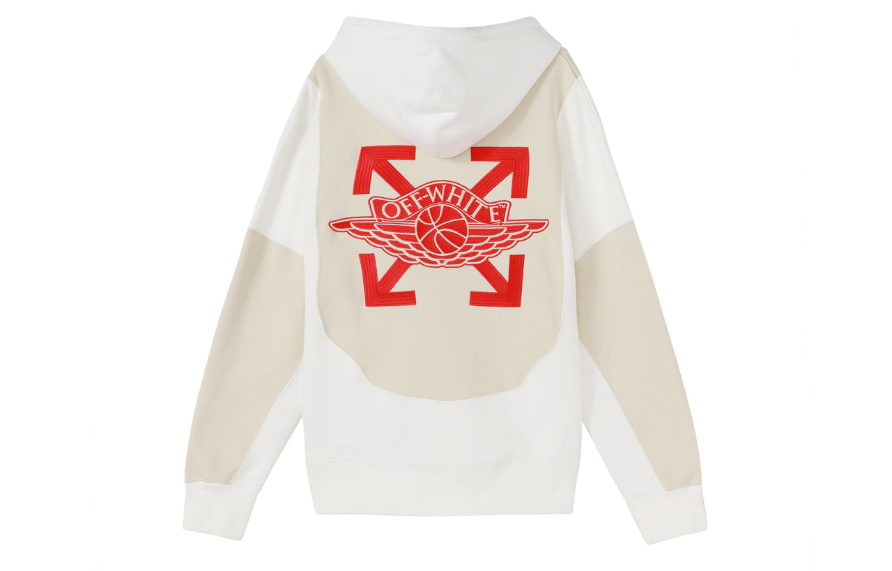 Air Jordan x Off-White Embroidered logo Hoodie Asia Sizin 'White' CV0541-134