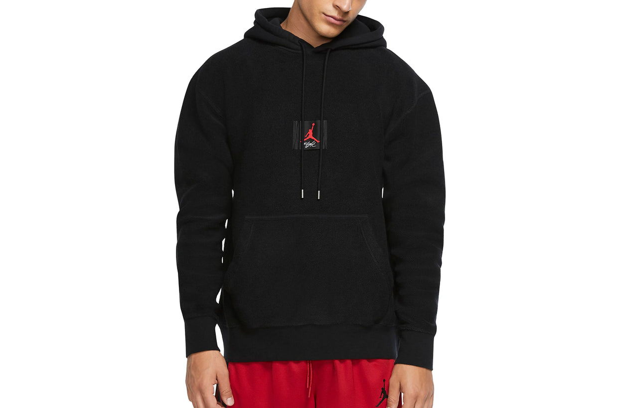 Air Jordan Flight logo Printing Woven Casual Sports Pullover Black CZ1206-010