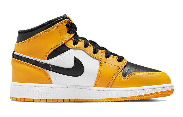 (GS) Air Jordan 1 Mid 'Reverse Yellow Toe' 554725-701