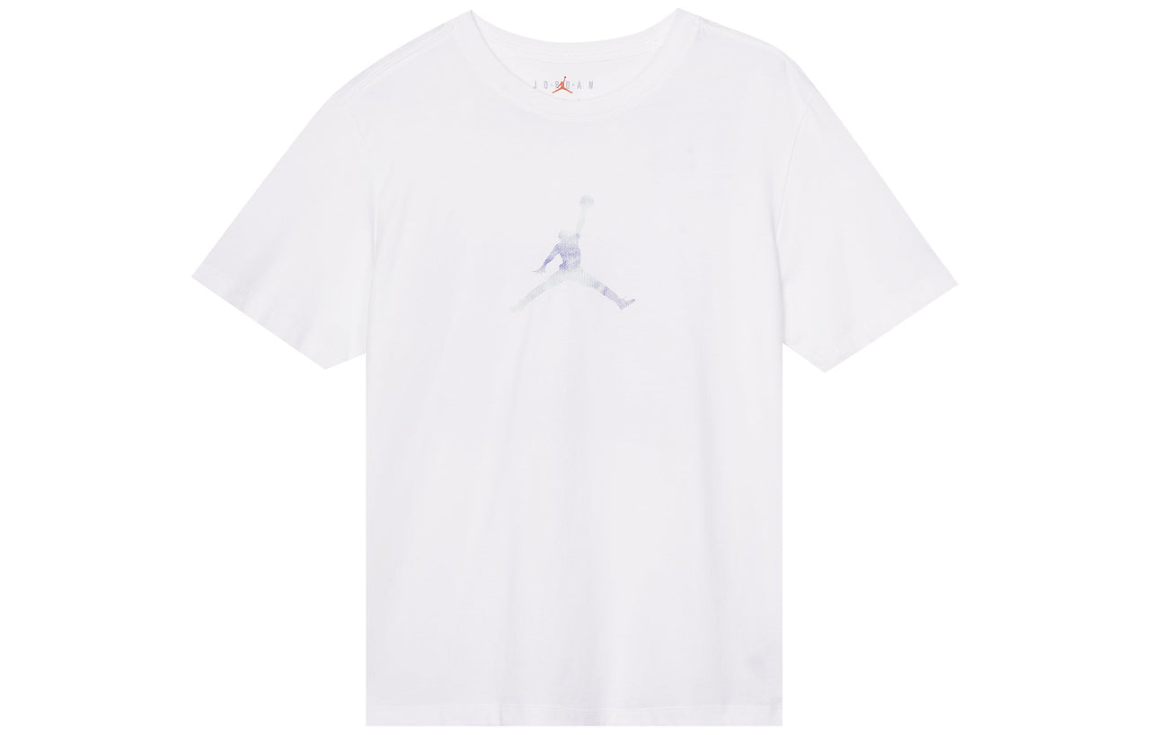 Air Jordan Sport DNA Solid Color Logo Alphabet Numeric Printing Short Sleeve White DO8899-100