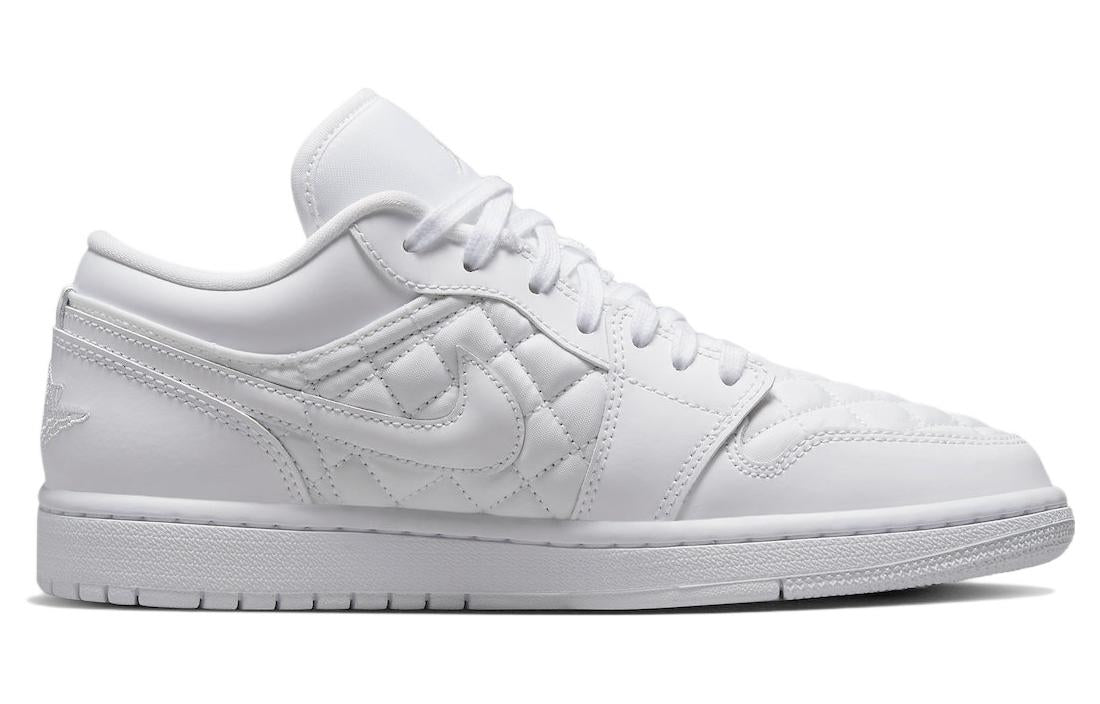 (WMNS) Air Jordan 1 Low 'Triple White Quilted' DB6480-100