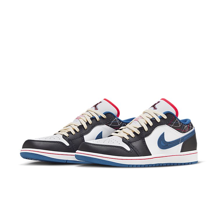 Air Jordan 1 Low 'White Industrial Blue Siren Red' FV3622-141