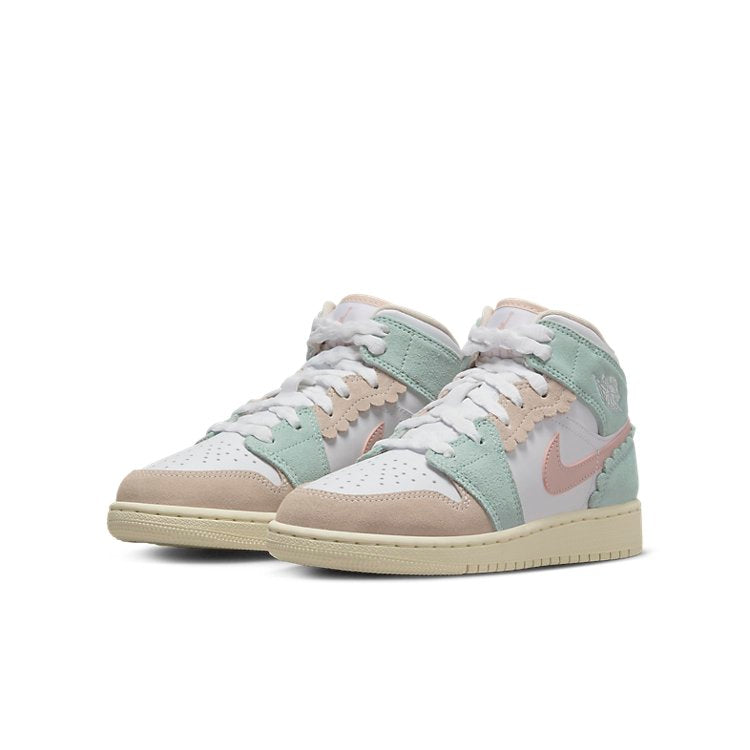 (GS) Air Jordan 1 Mid SE 'Pink Oxford Jade Ice' DZ5361-100