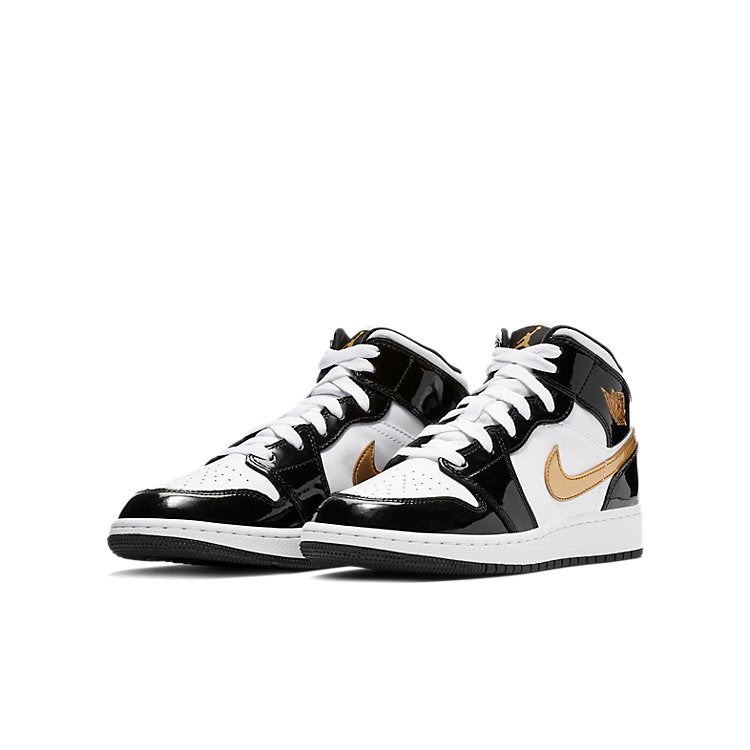 (GS) Air Jordan 1 Mid SE 'Black Gold' BQ6931-007